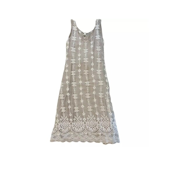 Sundance Silk Overlay Embroidered Dress Womens Size S Romantic Fairy Gray EUC - Picture 3 of 16